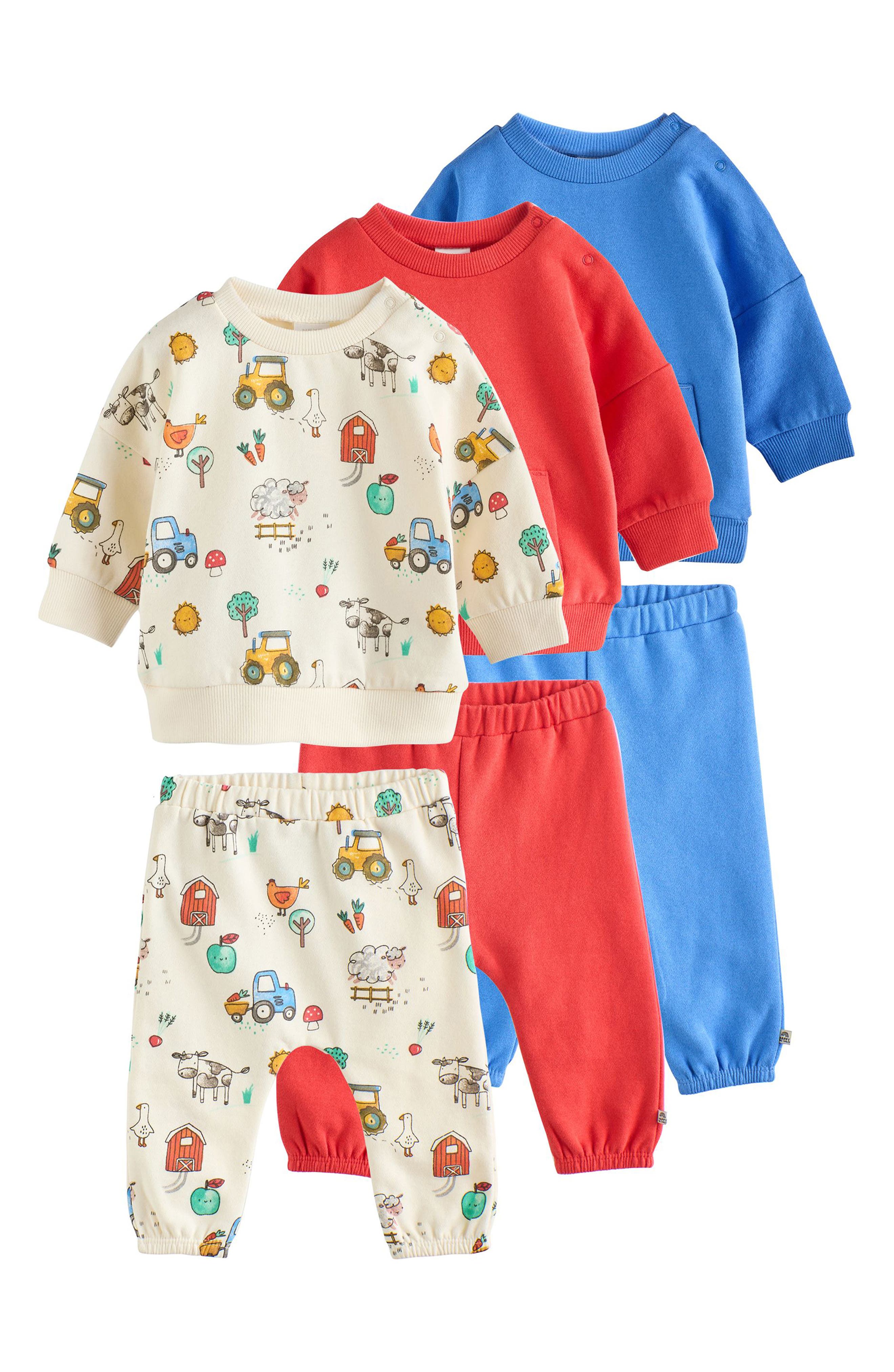 NEXT 6-Pack Assorted Sweatshirts & Sweatpants Set in Multi 