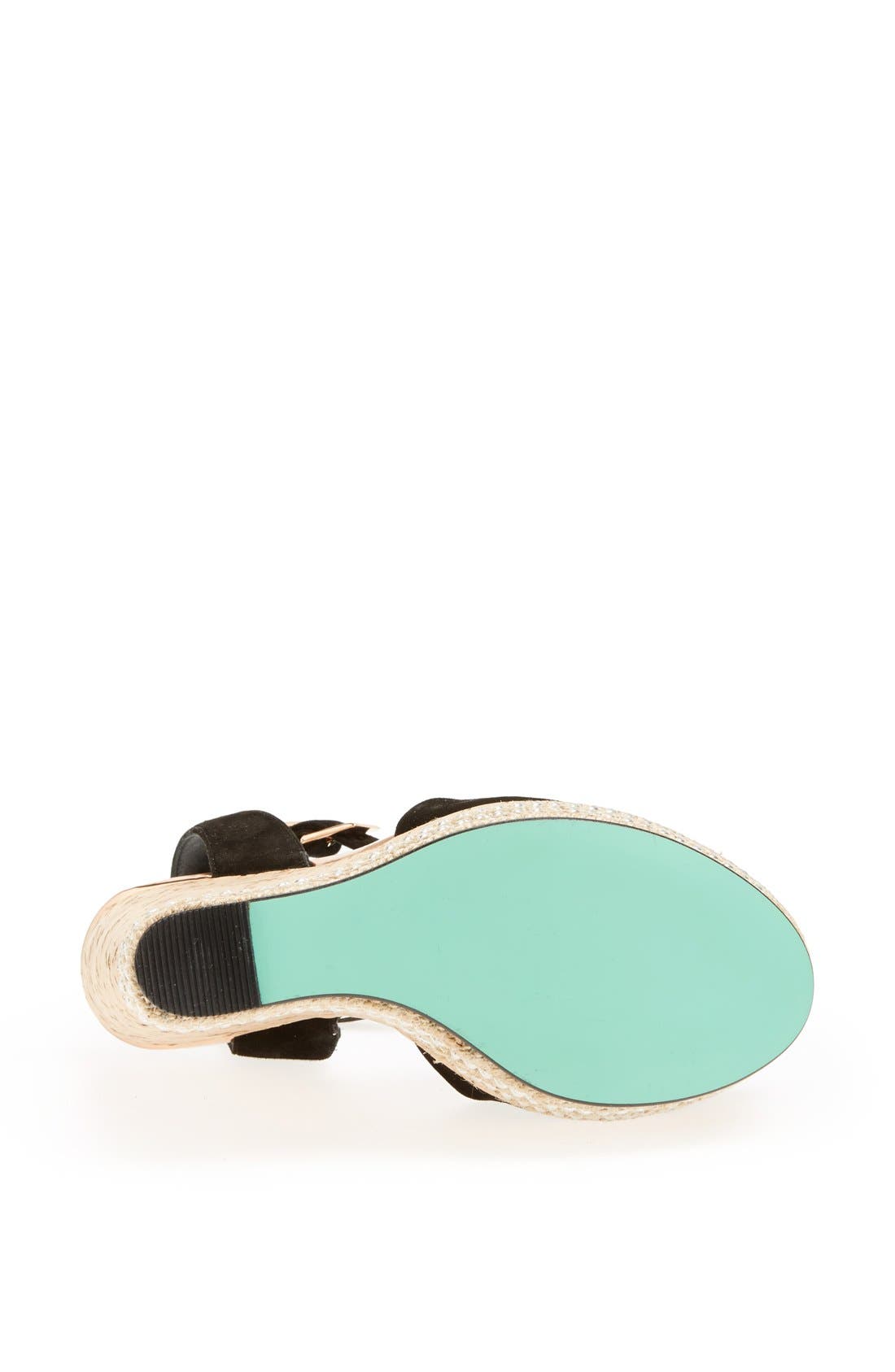 CJG 'Miami' Wedge, Alternate, color, BLACK