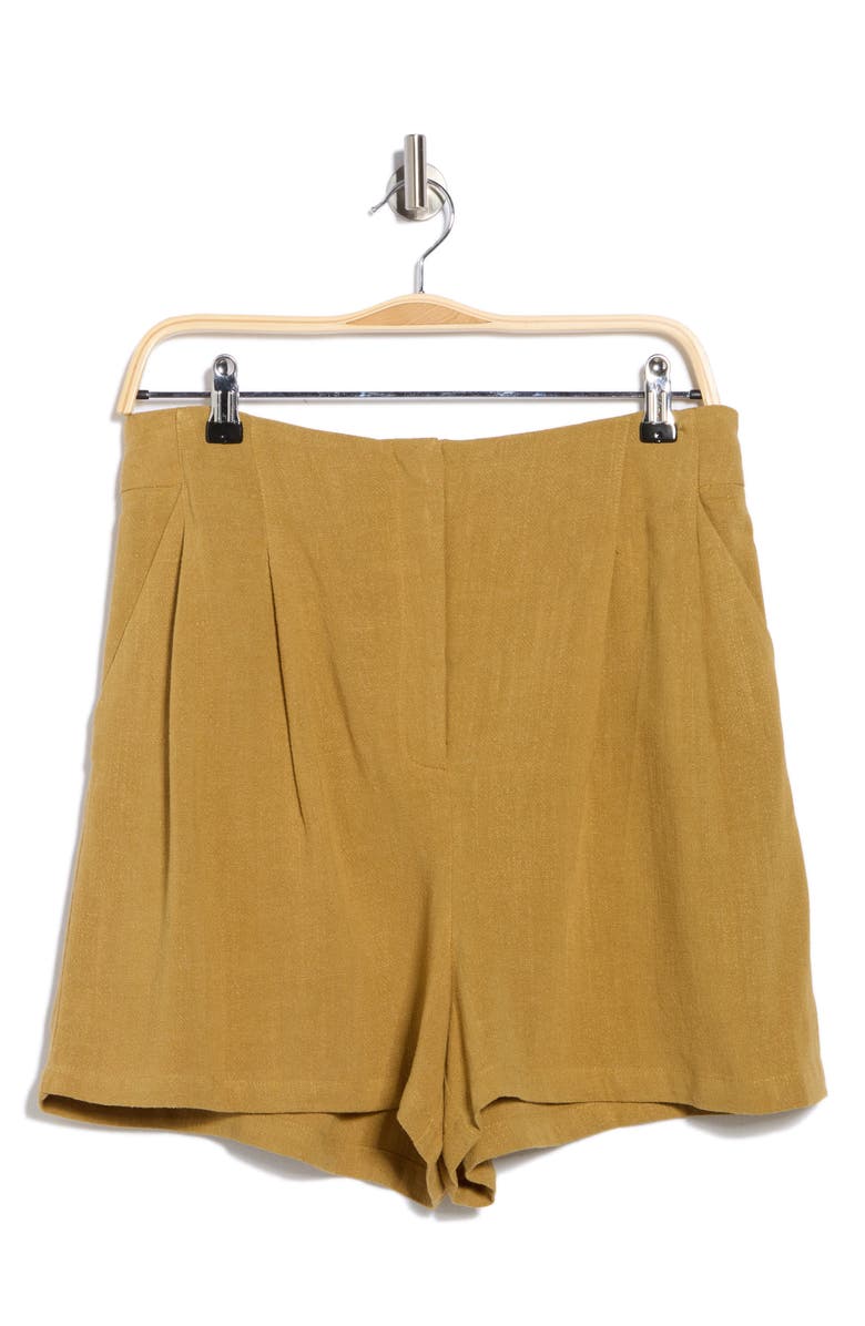 ASOS DESIGN Tailored Pleated Shorts, Alternate, color, Light Green