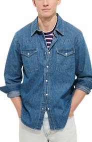 Alex Mill Jackson Denim Western Snap-Up Shirt