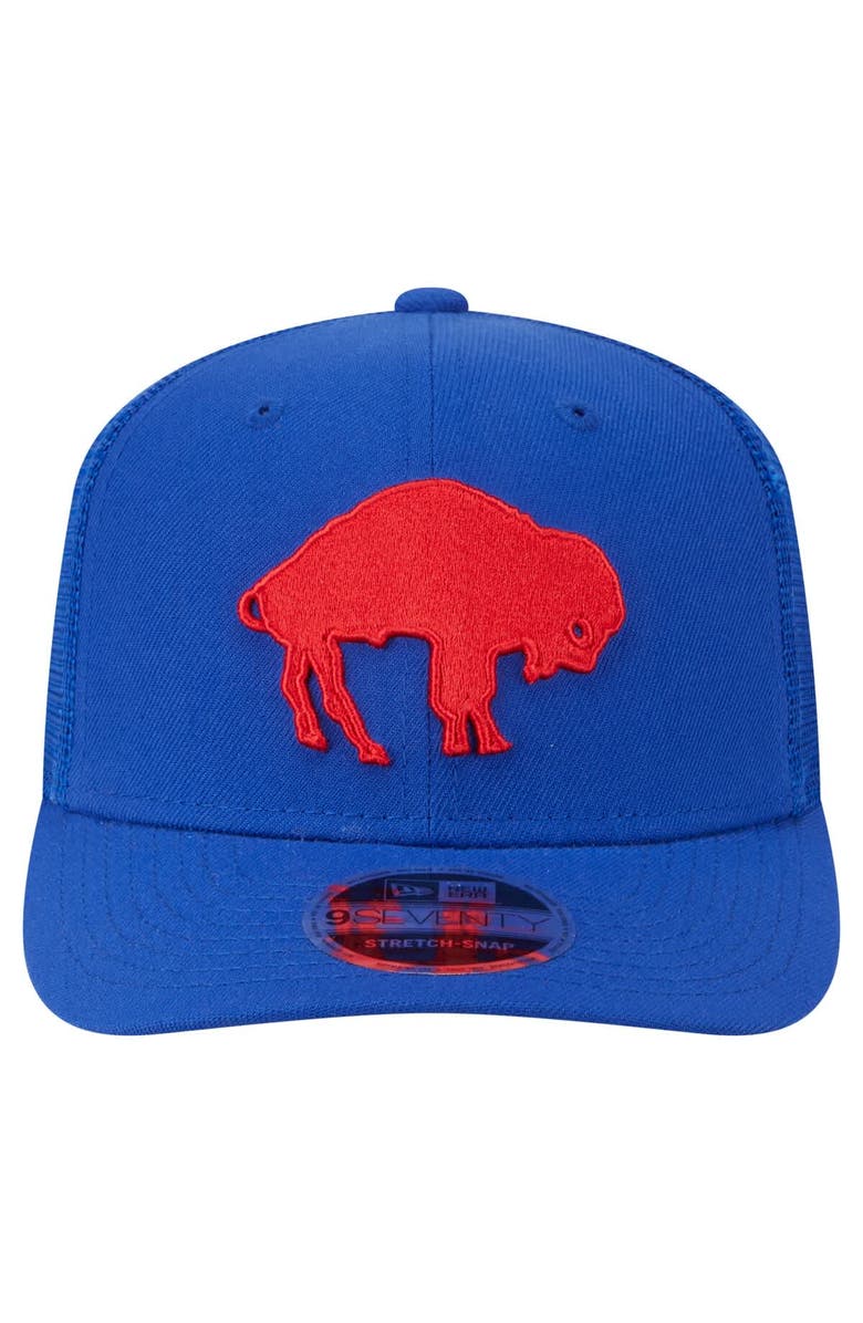 New Era Men's New Era Royal Buffalo Bills Main Trucker 9SEVENTY Stretch-Snap Hat, Alternate, color, 
