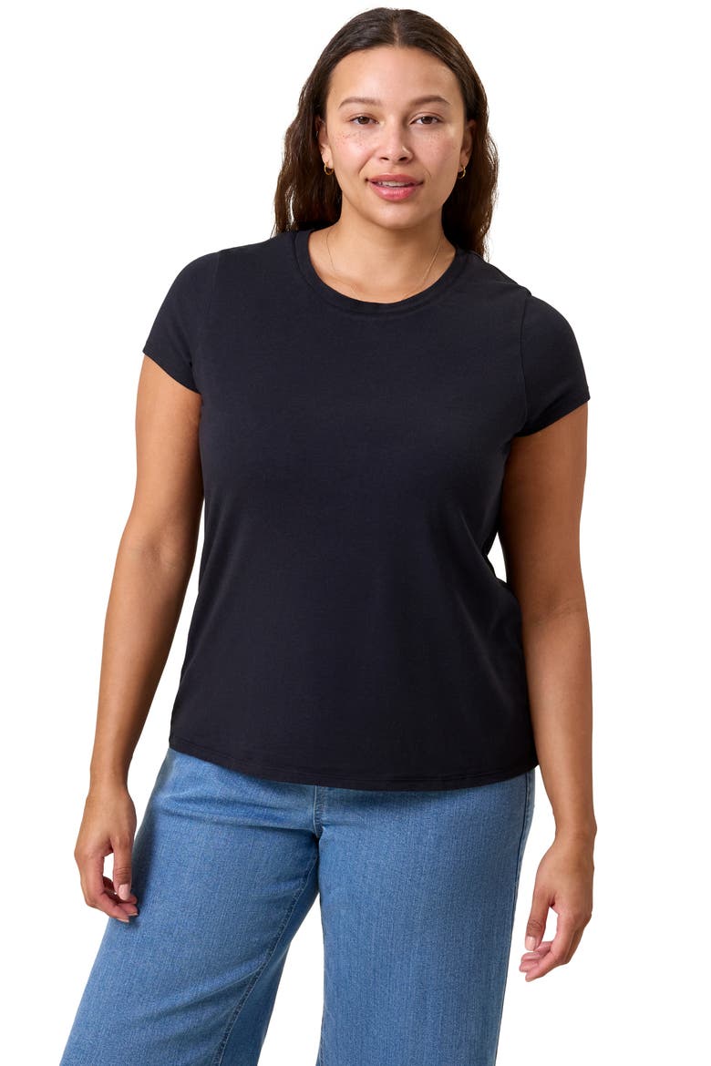 Slim Fit Modal Crewneck Nursing T-shirt, Main, color, Black