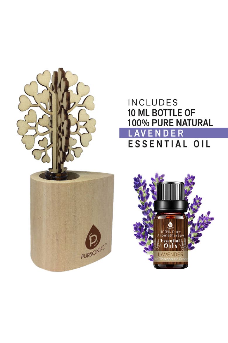 3D Tree Reed Diffuser with 100% Pure Peppermint Oil, Alternate, color, Brown- Lavender Oil