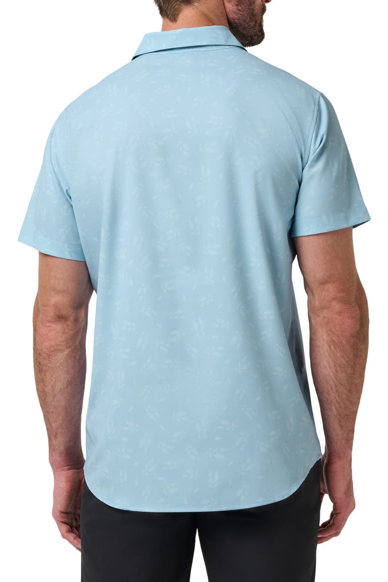 Techwoven Waterfall Short Sleeve Performance Button-Up Shirt, Alternate, color, DREAM BLUE