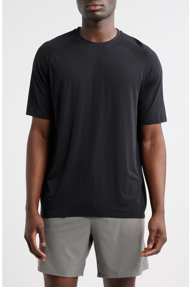 Stretch Raglan T-Shirt, Main, color, BLACK CAVIAR