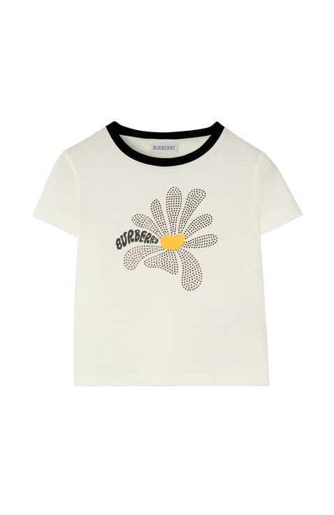Rhinestone Daisy Cotton T-shirt
