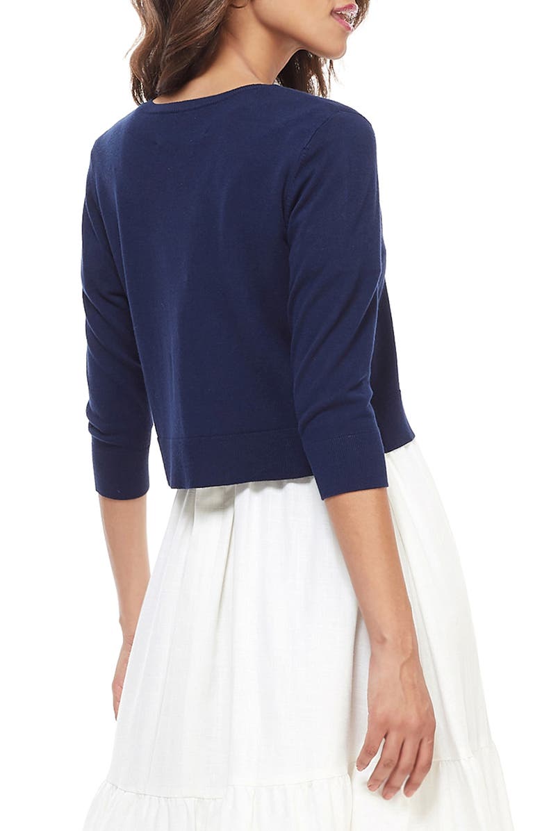 Gal Meets Glam Collection Iris Bow Placket Cardigan, Alternate, color, 