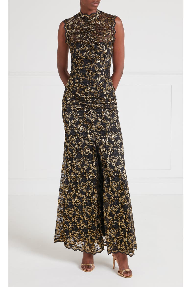 Orris Sleeveless Gown, Main, color, Gold & Black