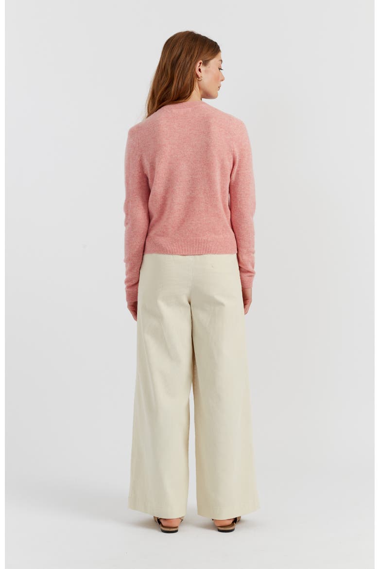 Cloud Cashmere Cropped Sweater, Alternate, color, Pink Marl