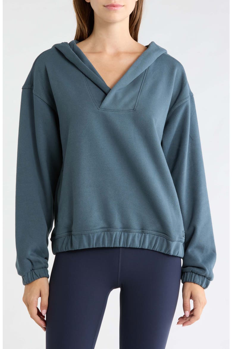 Dreamterry V-Neck Hoodie, Main, color, GREY BLUE