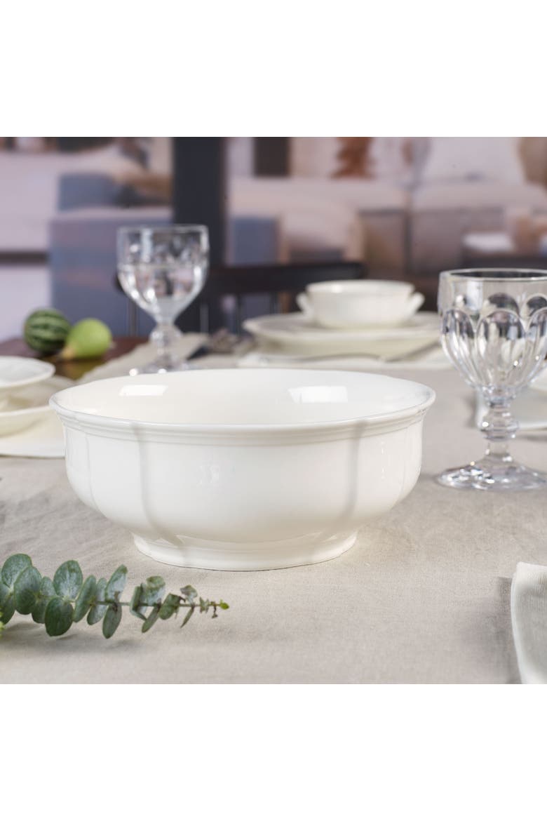 Manoir Round Bowl, Alternate, color, white