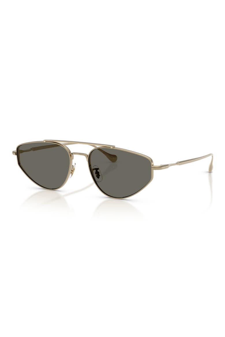 56mm Jil Sander Edition 5 Irregular Sunglasses, Alternate, color, GOLD / CARBON GREY