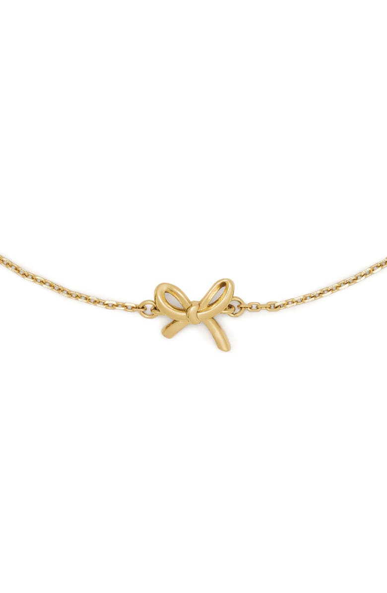 Kate Spade New York mini bow pendant bracelet, Alternate, color, Gold