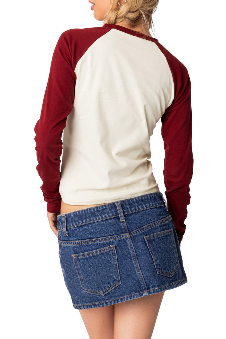 Feeling 20 Long Sleeve Cotton Graphic T-Shirt, Alternate, color, BORDU