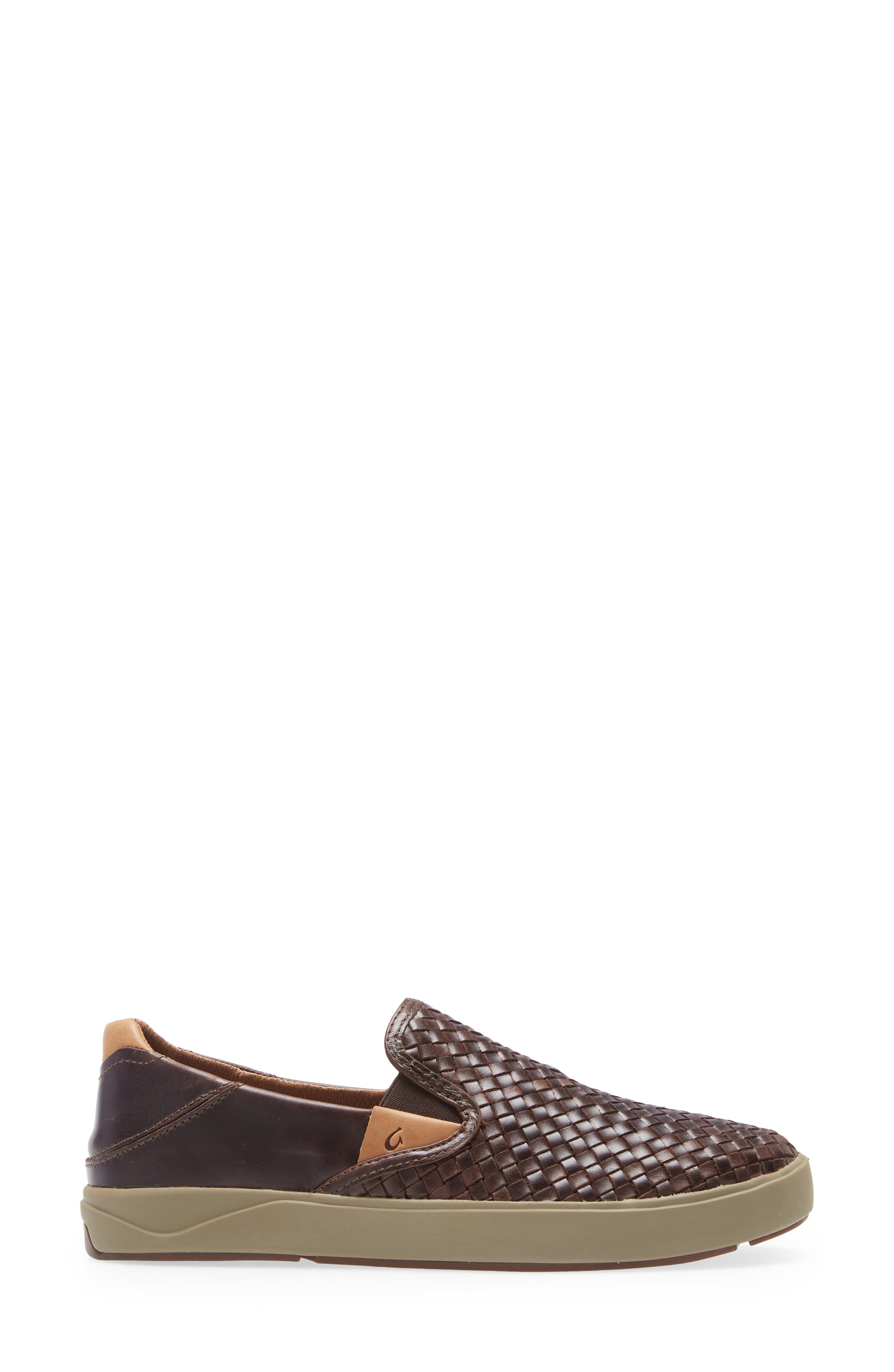 Lae'ahi Lauhala Woven Leather Shoe, Alternate, color, DARK WOOD/ DARK WOOD
