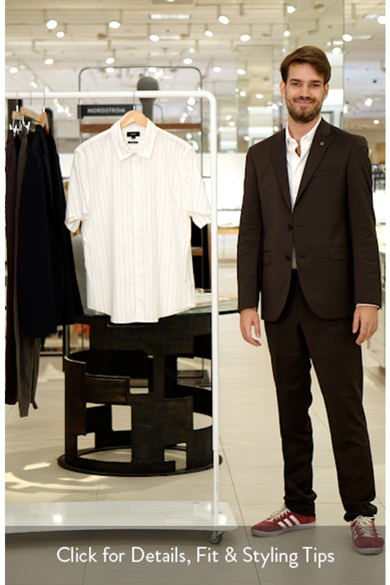 Chatsworth Stripe Short Sleeve Cotton Button-Up Shirt video