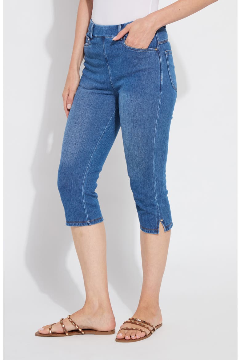 Granada High Waist Capri Jeans, Alternate, color, MID WASH