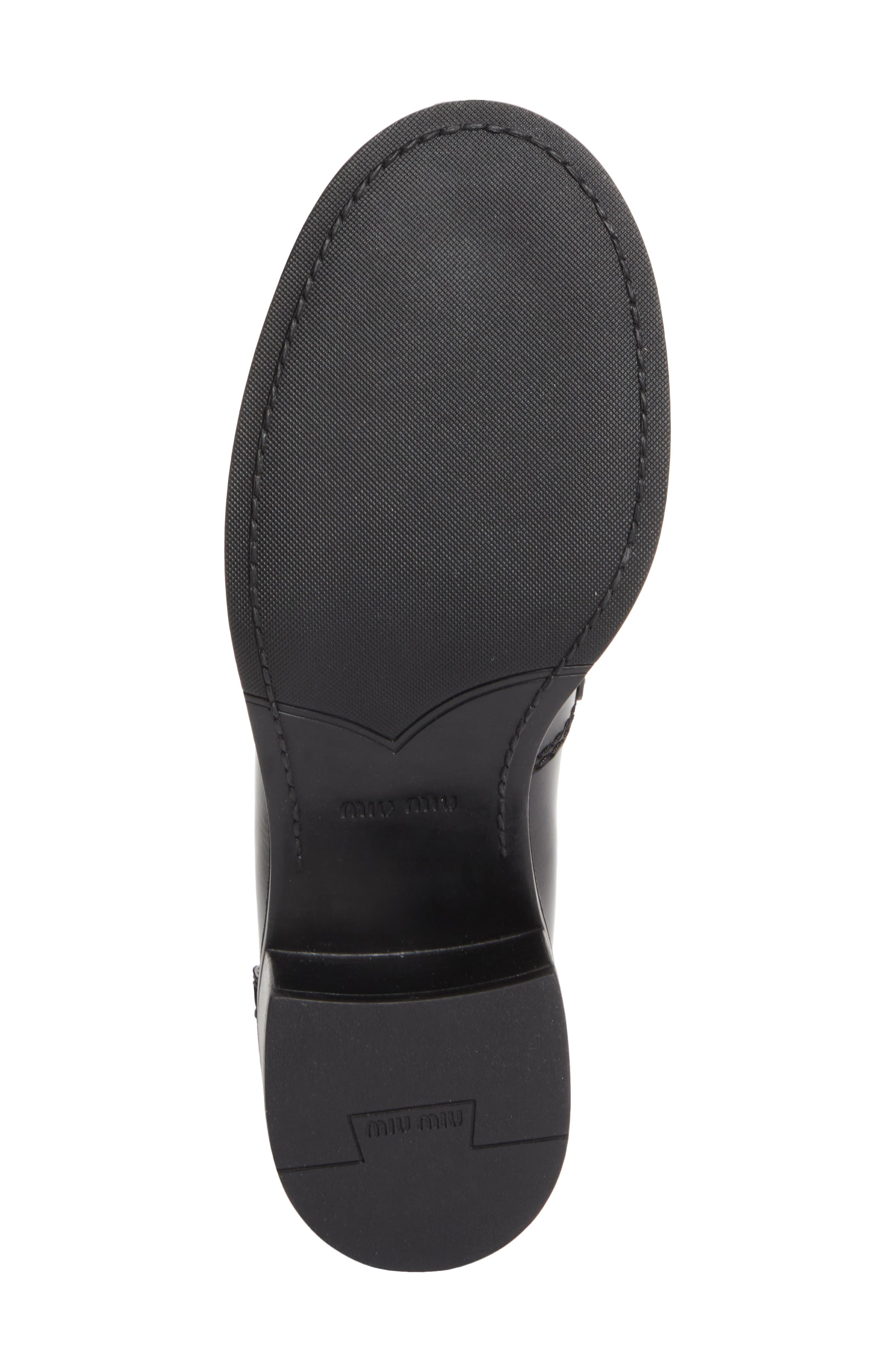 Miu Miu Penny Loafer, Alternate, color, Nero