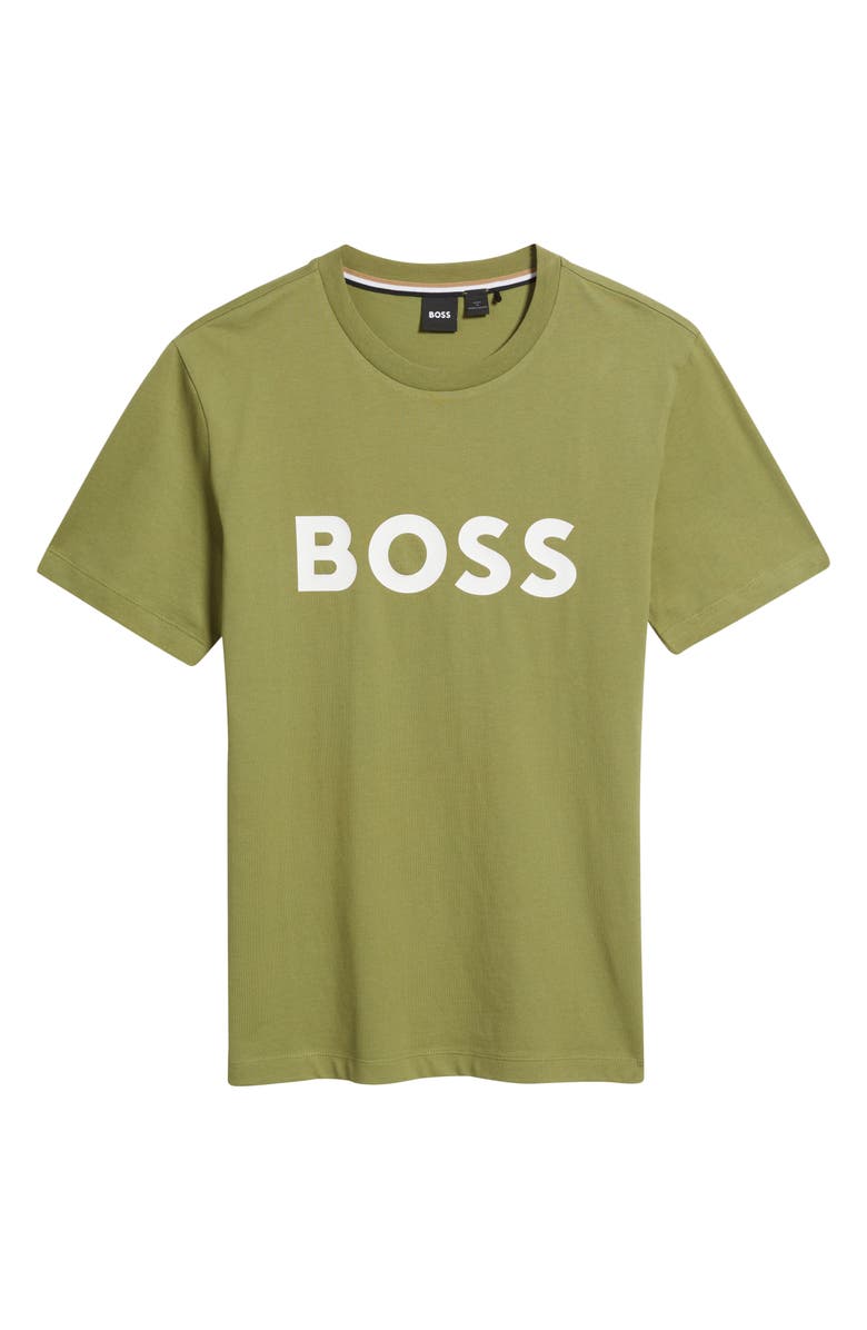 BOSS Tiburt Logo Graphic T-Shirt, Alternate, color, Medium Green
