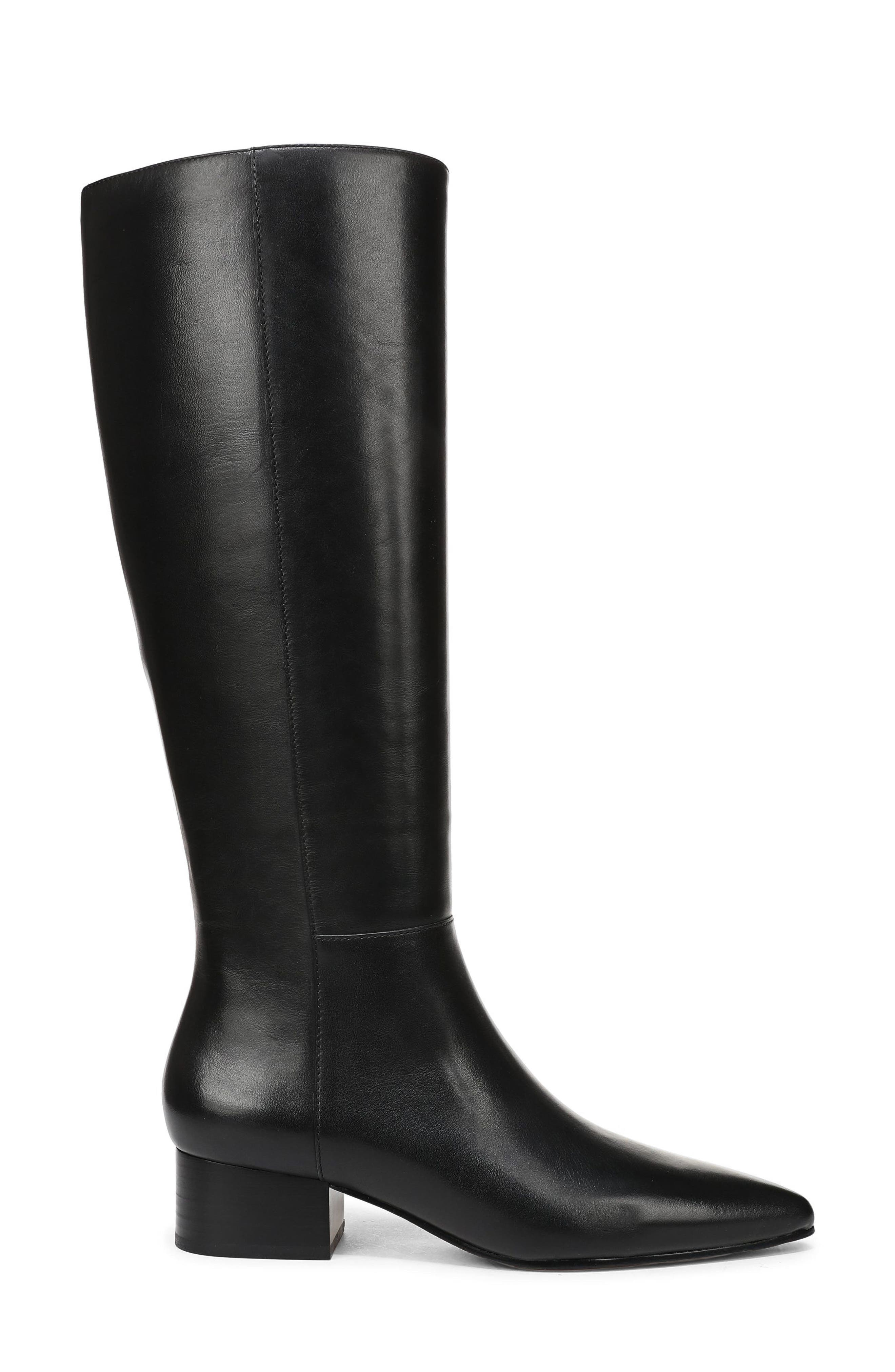 Adan Tall Leather Boot, Alternate, color, BLACK