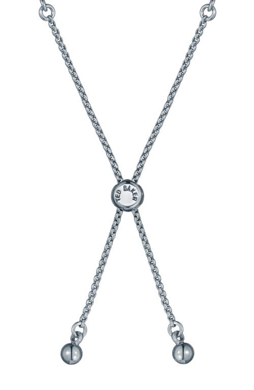 Ted Baker Isela Cubic Zirconia Baguette Bracelet In Silver Tone/clear Crystal