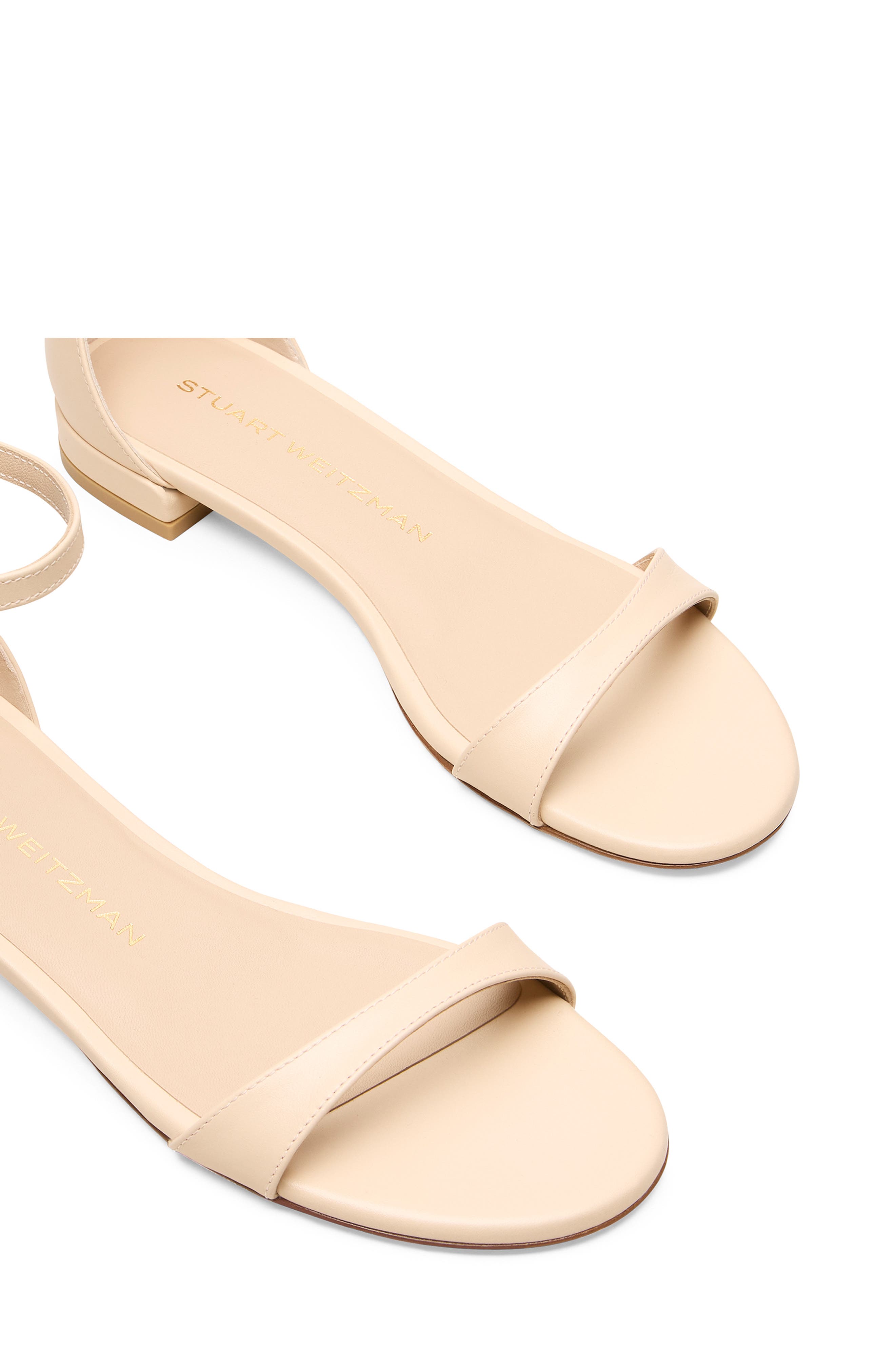 Nudist Flat Ankle Strap Sandal, Alternate, color, BARELY BEIGE
