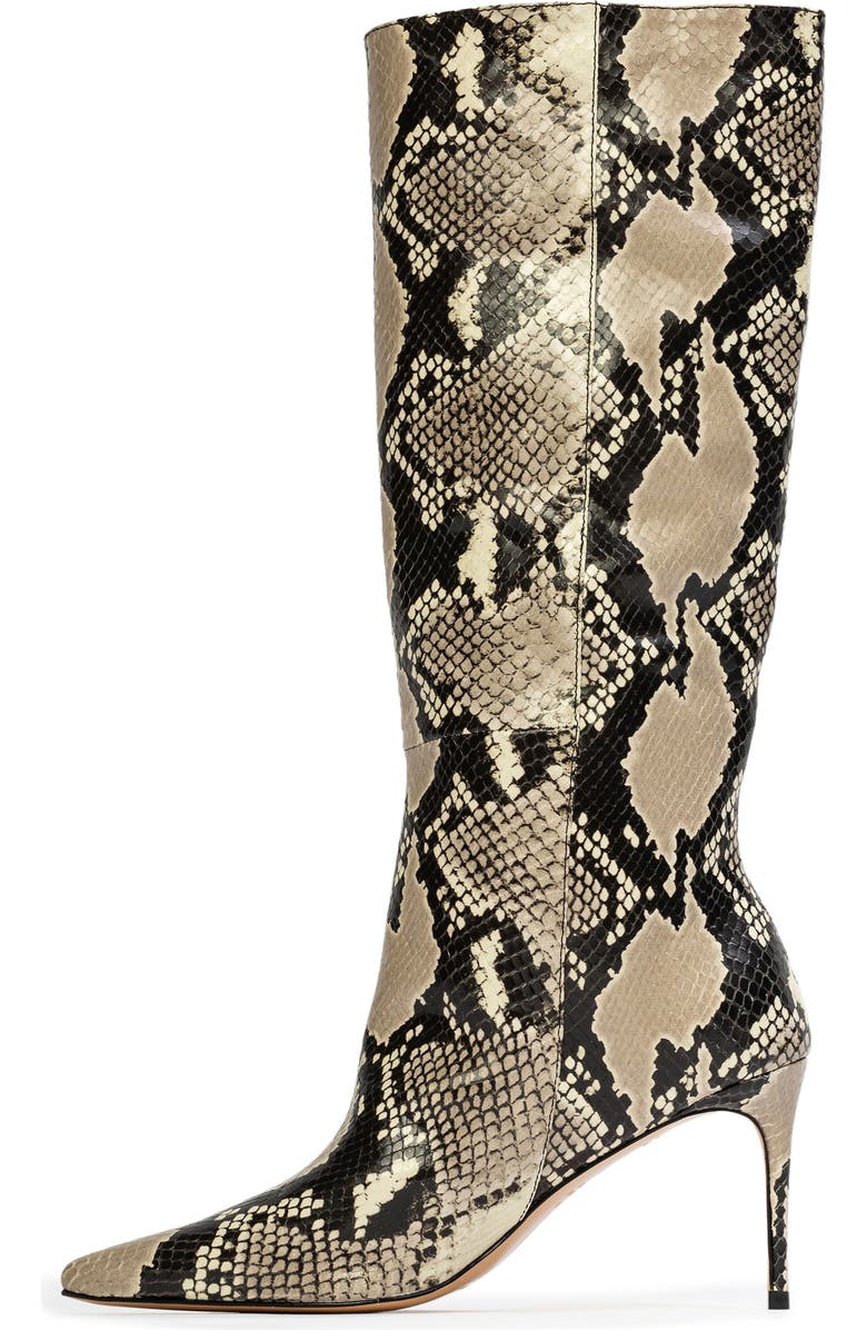 BLACK SUEDE STUDIO Friday 80 Pointed Toe Knee High Boot, Alternate, color, Peyote Snake
