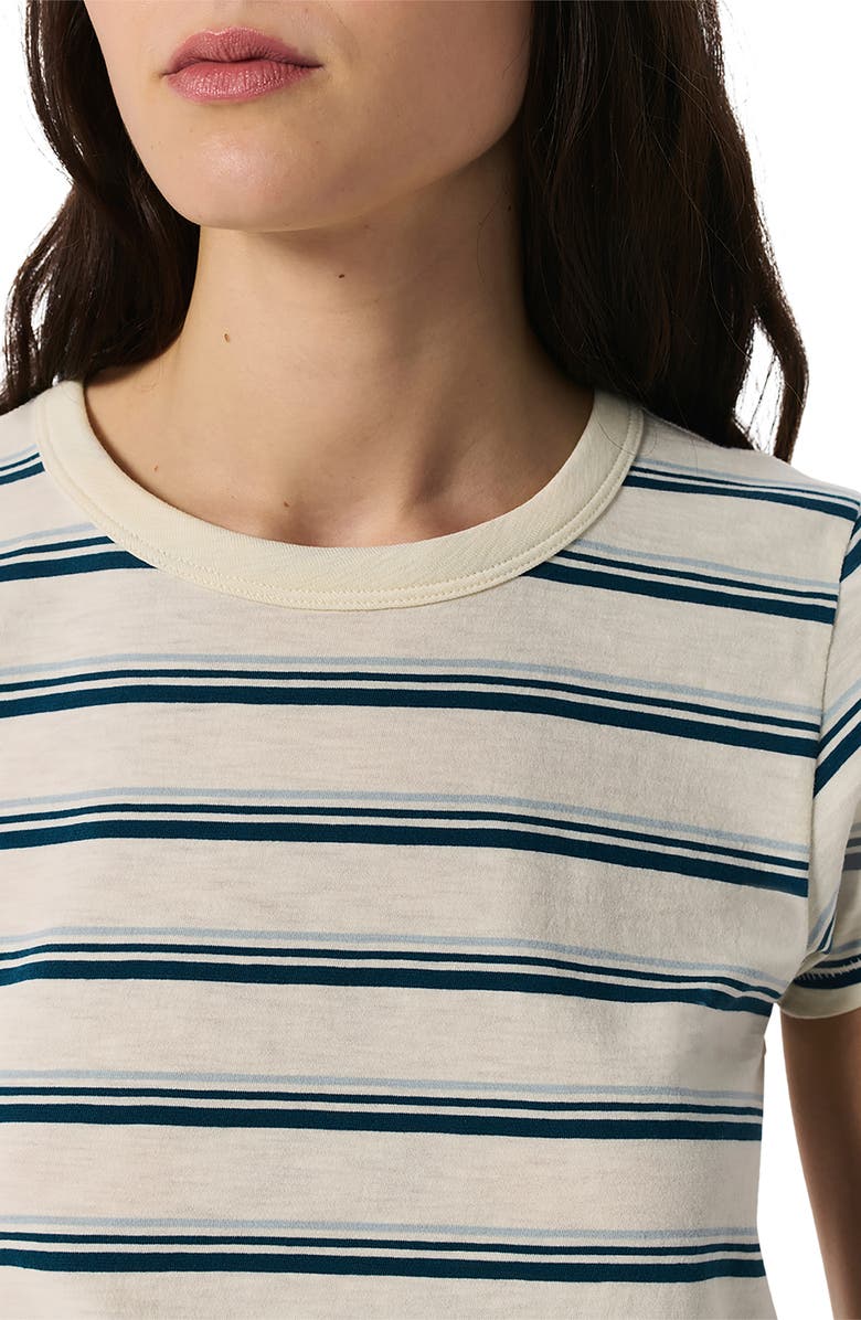 rag & bone The Slub Stripe T-Shirt, Alternate, color, Ivblm