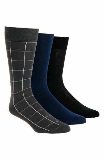 Assorted 3-Pack Cotton Blend Dress Socks