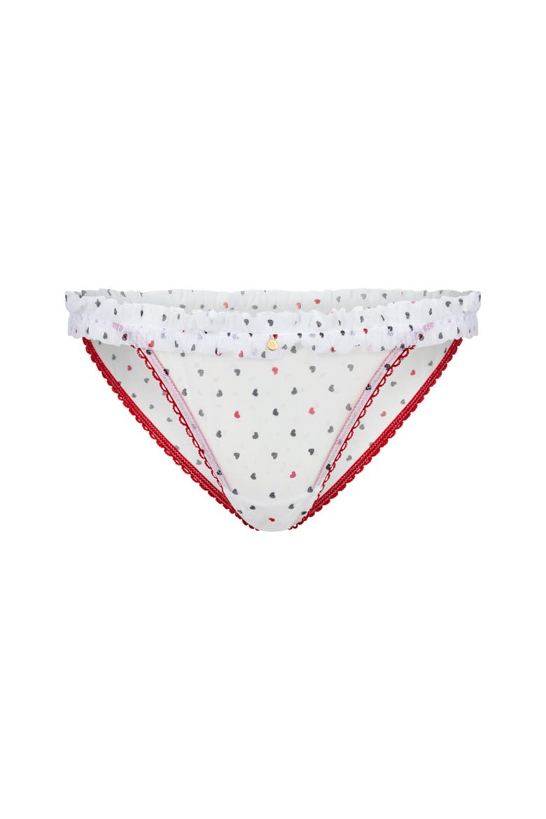 Susie Bikini Panties, Alternate, color, Heart white