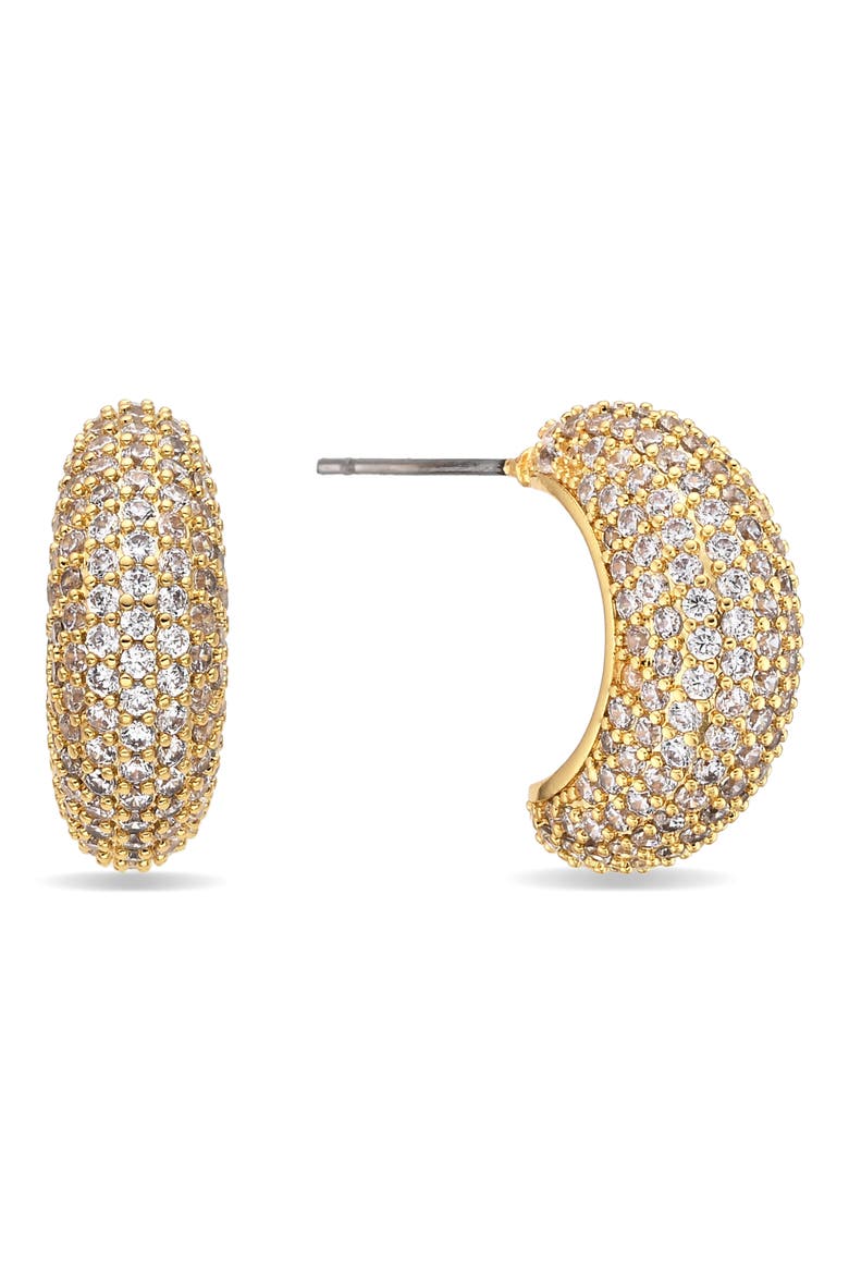Cassandra Cubic Zirconia Set of 3 Hoop Earrings, Alternate, color, GOLD