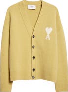 AMI PARIS Ami de Coeur Alpaca Blend V-Neck Cardigan