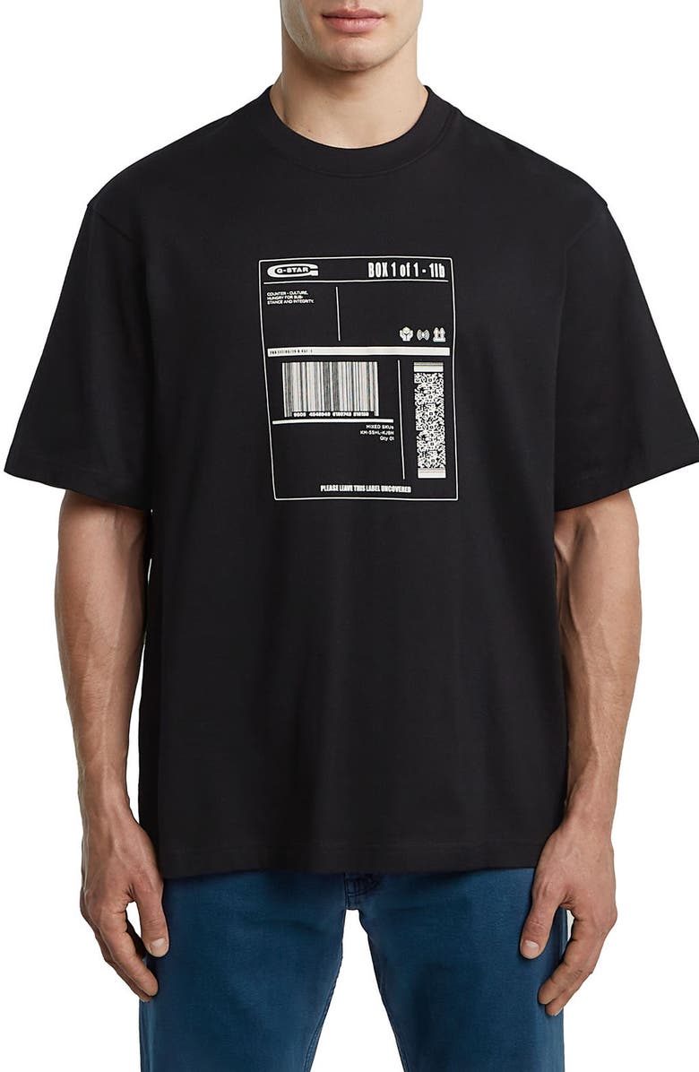 G-STAR Shipping Boxy Organic Cotton Graphic T-Shirt, Main, color, 