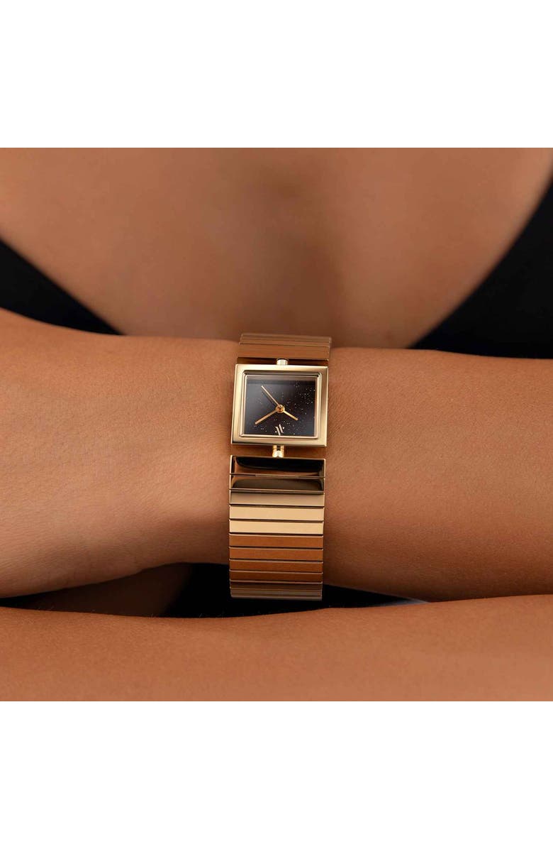 VANNA Linea Gemstone Watch, Alternate, color, Black Sandstone-Gold