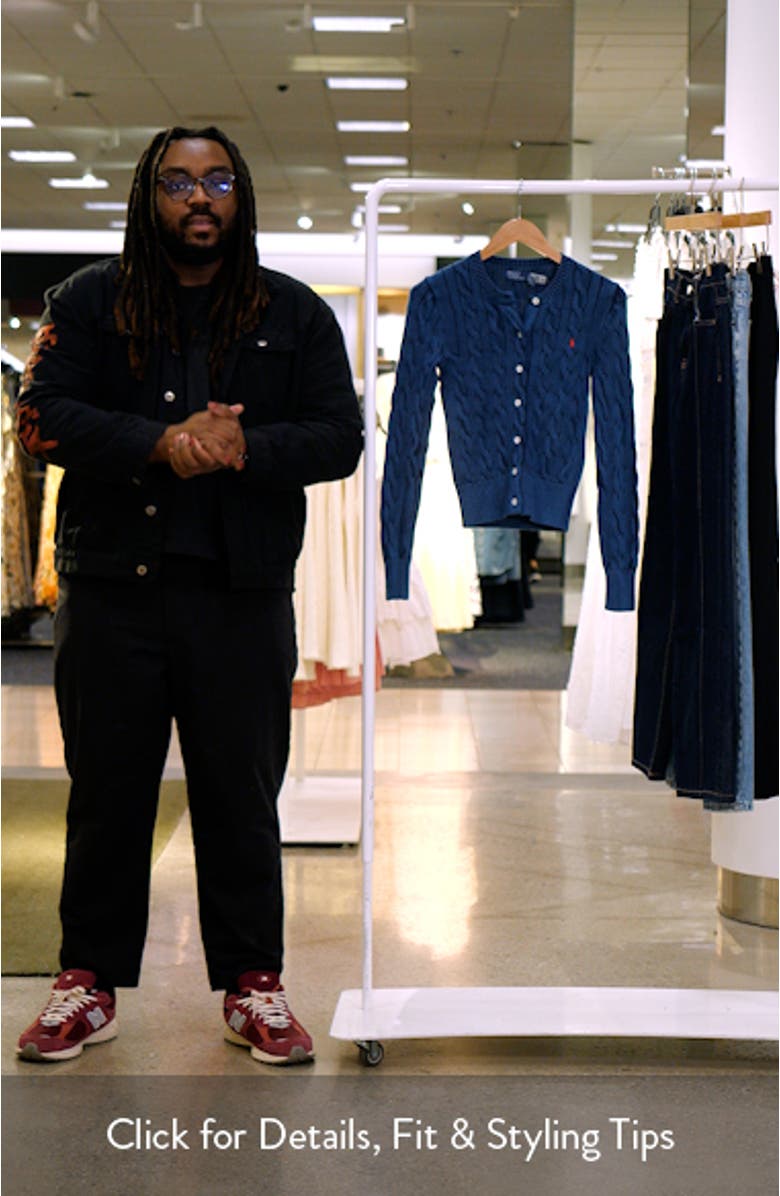 Cable Stitch Cotton Cardigan, sales video thumbnail