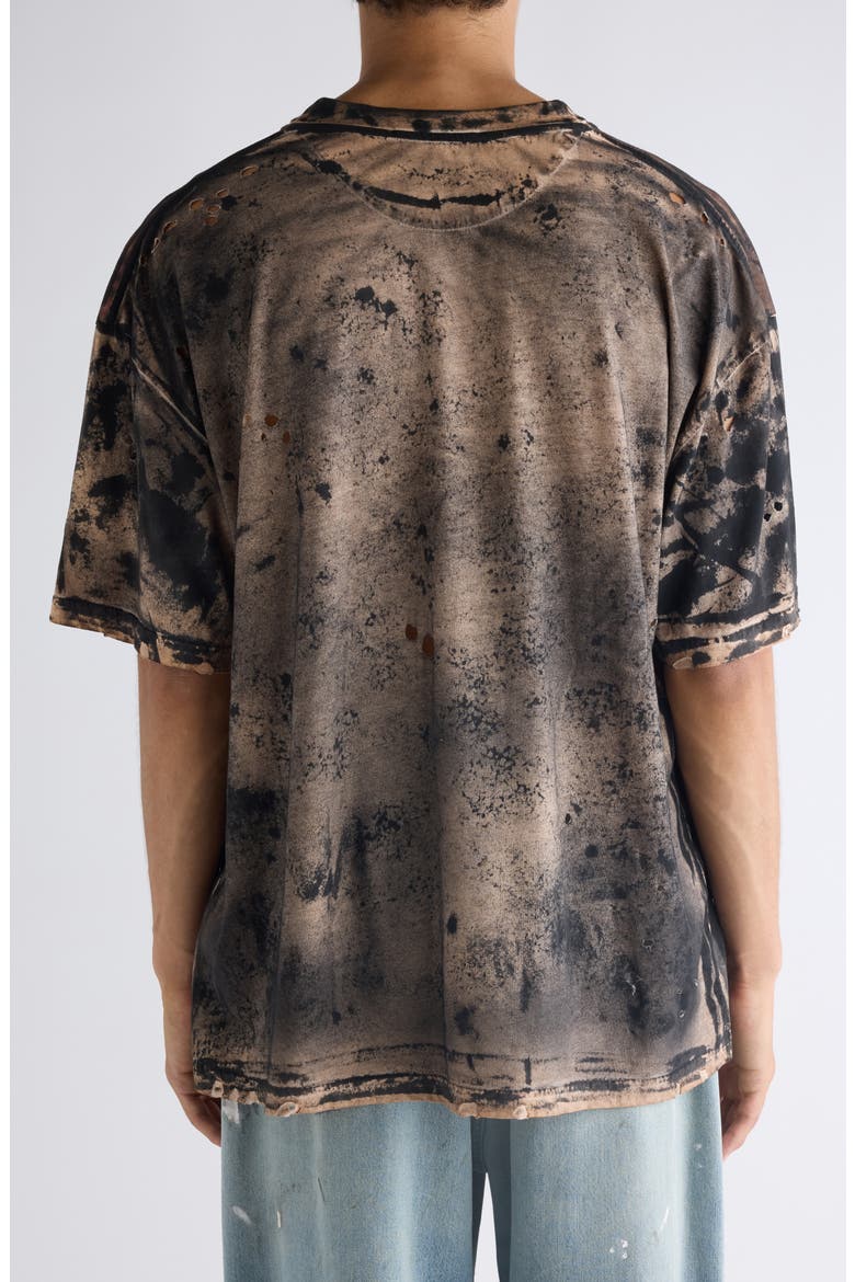 Eresa Cave Distressed Graphic T-Shirt, Alternate, color, BLACK/ RUST BROWN