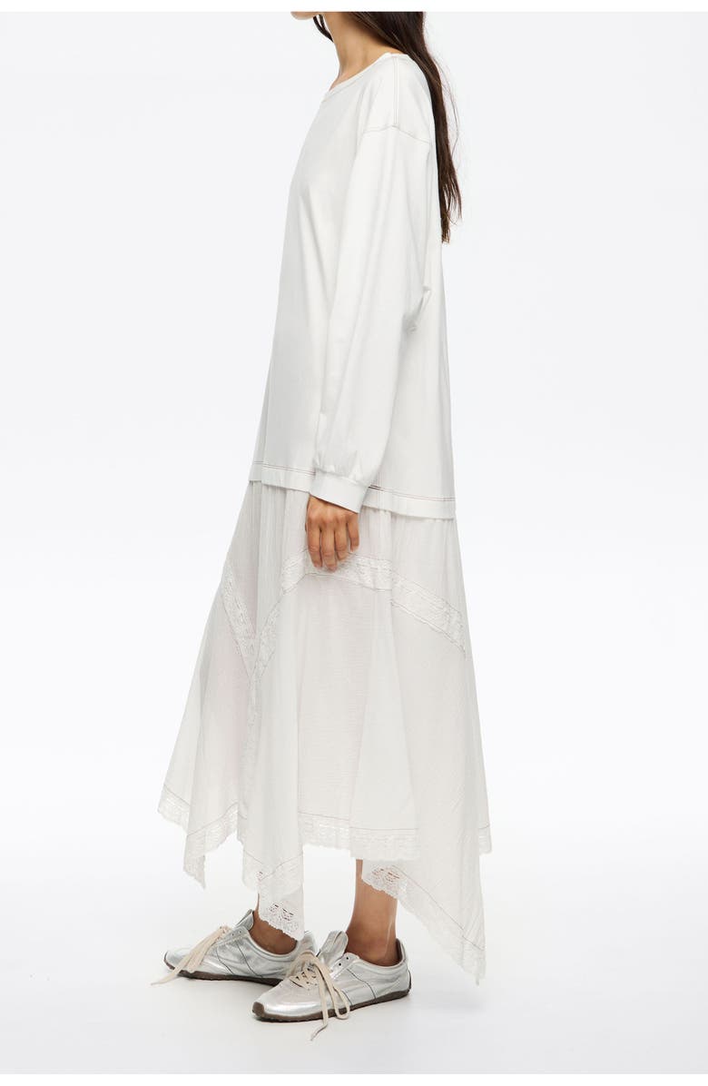 Bimba y Lola Asymmetric 2 1 Dress, Alternate, color, Ivory