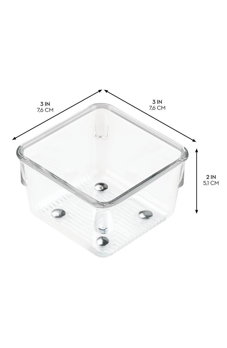 iDesign Drawer Organizer Bins - Set of 6 - Clear, Alternate, color,
