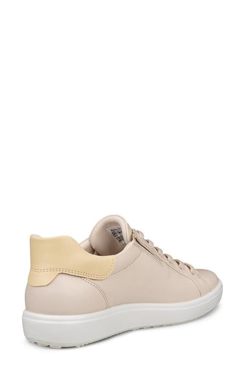Ecco Soft 7 Sneaker In Limestone/straw