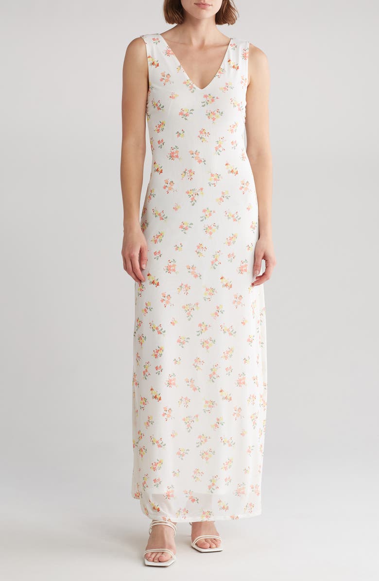 AFRM LOS ANGELES Earhart Sleeveless Mesh Maxi Dress, Main, color, 