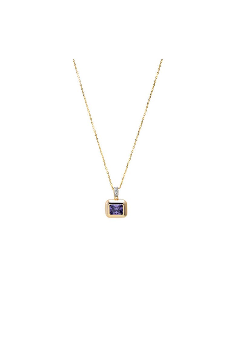 Purple Amathyst Pear Cut Drop Pendant Necklace, Main, color, Amethyst