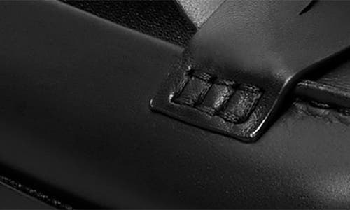 Tory Burch Classic Leather Penny Loafers In Black