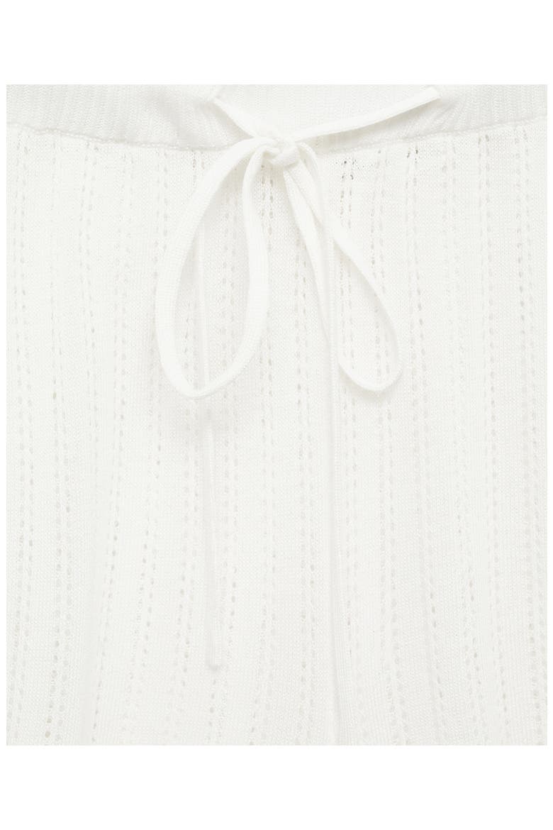 Pointelle Pajama Shorts, Alternate, color, WHITE