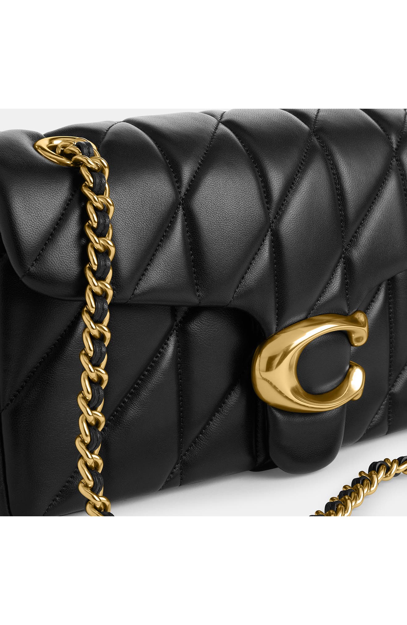 COACH Tabby 26 Quilted Leather Convertible Crossbody Bag, Alternate, color, B4/Black