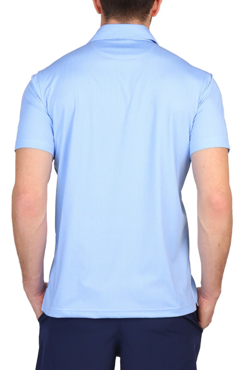 TailorByrd Mini Grid Performance Golf Polo, Alternate, color, Blue