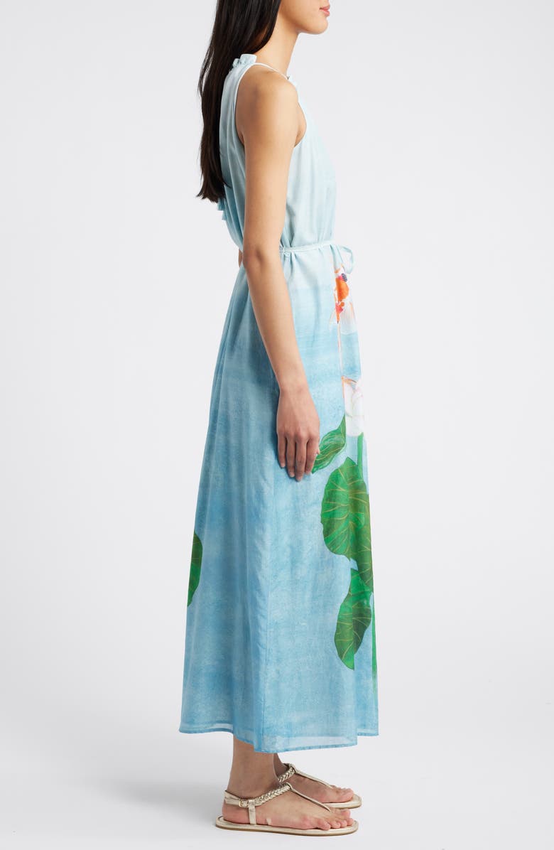 Tommy Bahama Kayo Koi Sleeveless Halter Neck Maxi Dress, Alternate, color, 