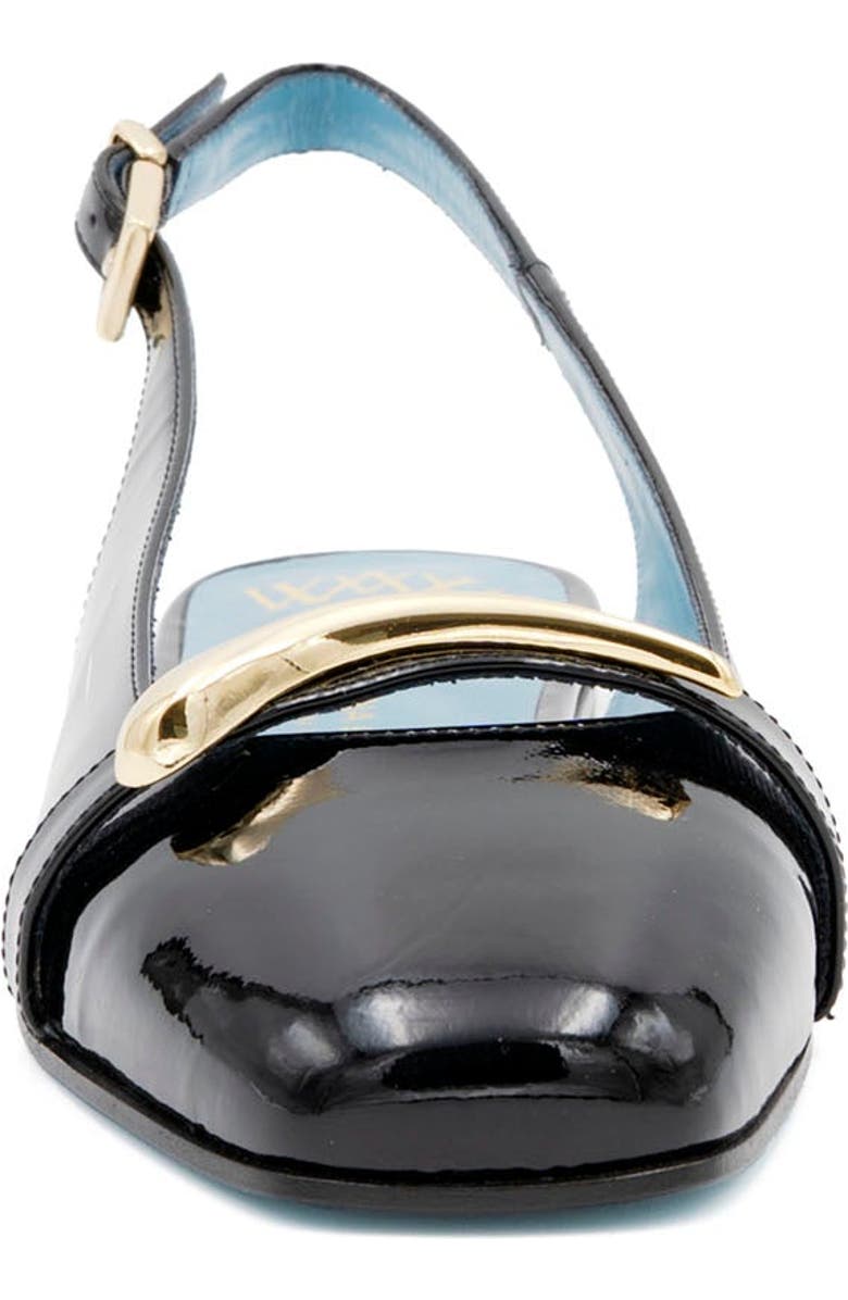 Valentina Rangoni Brina Slingback Flat, Alternate, color, Black Patent