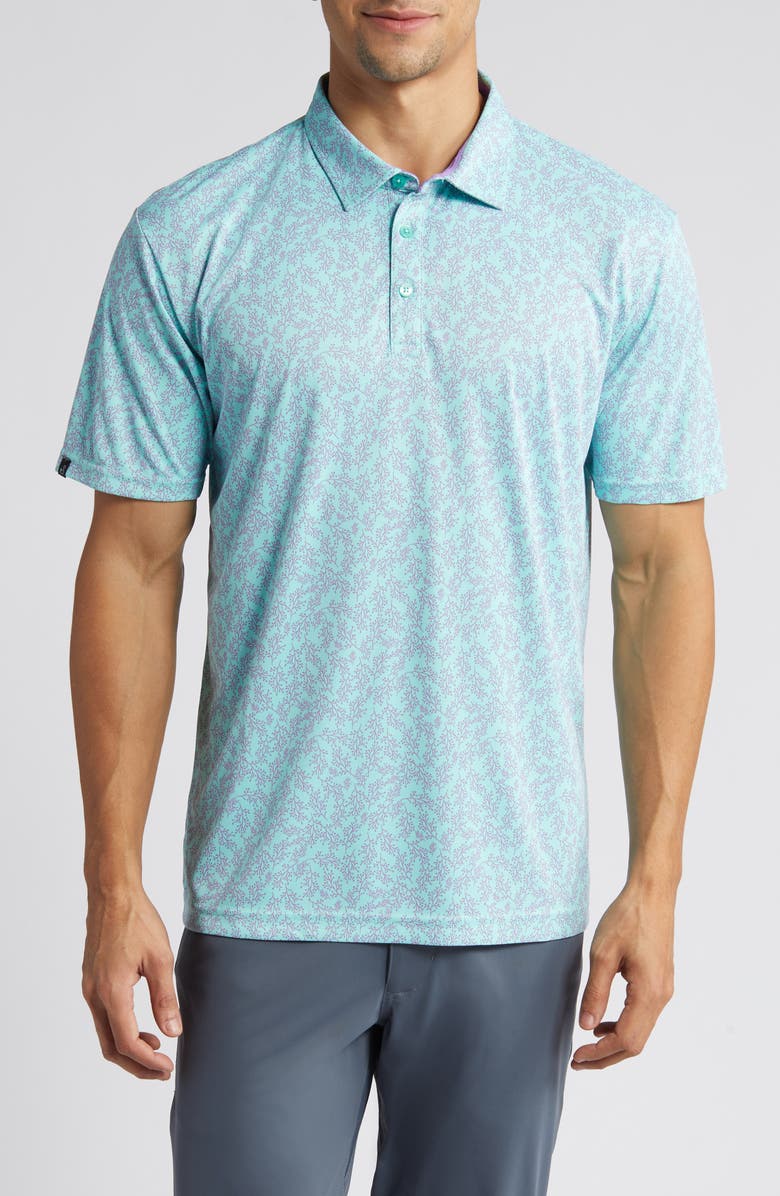 Swannies Raymond Botanic Print Golf Polo, Main, color, 