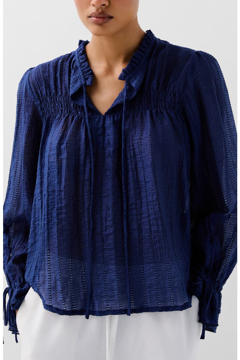 Volum Smock Tee, Main, color, Navy