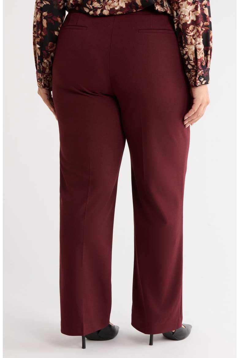 Pull On Straight Leg Trousers, Alternate, color, BAROLO